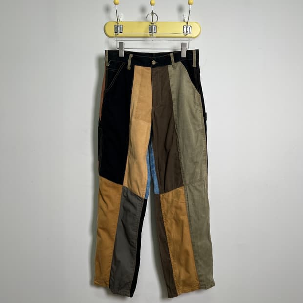 리메이크 칼하트 패치워크 팬츠