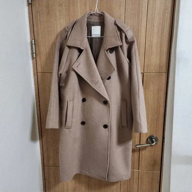 (55)여성 톰보이 울 코트