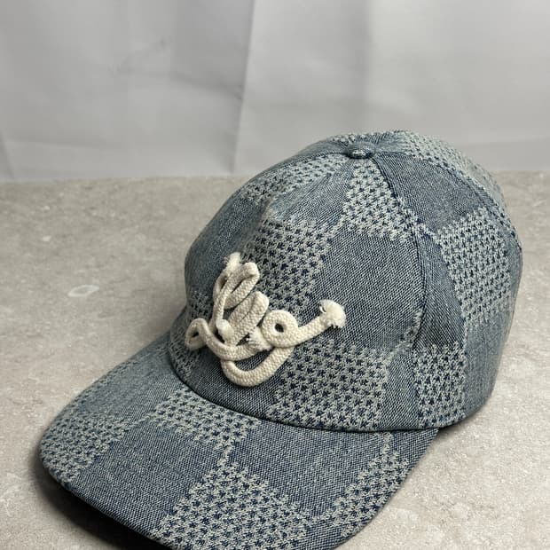 루이비통 데님 다미에 패치워크 캡  