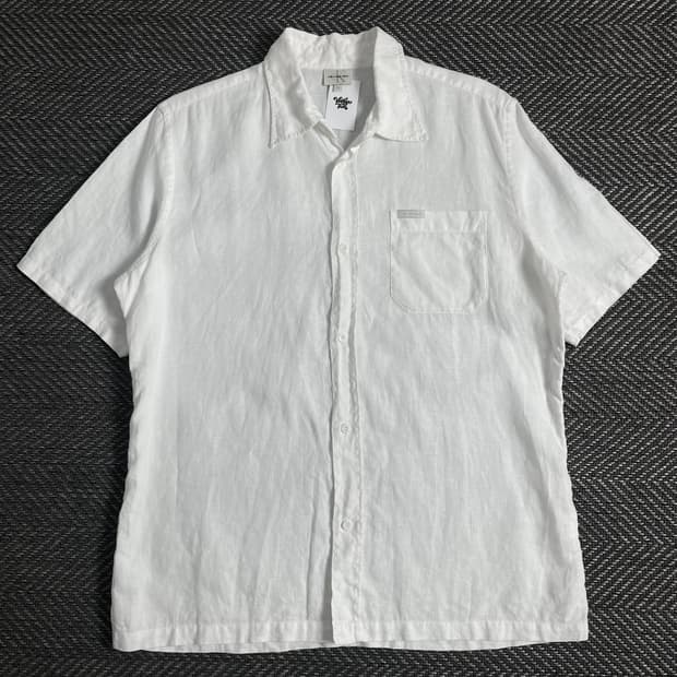00s 캘빈클라인 아카이브 반팔 린넨 셔츠o 3529