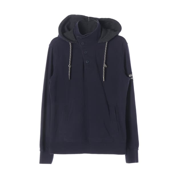 GUESS 하이넥 버튼 빈티지 후드티 M