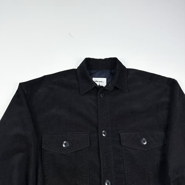 니코앤드 재팬 블랙 코듀로이 셔츠 자켓 (Free 여성추천)