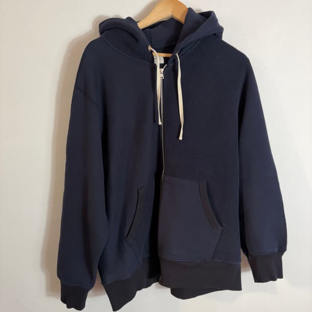 네이머클로딩 네이비 기모 후드집업(L)