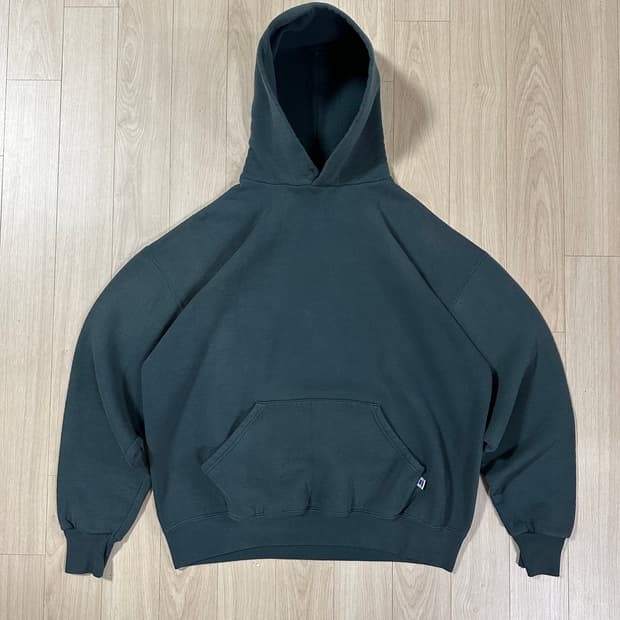 90s 러셀 후드티 페이디드 그린/ teal XL