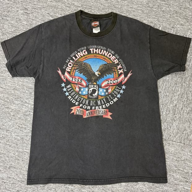 usa made 빈티지 할리데이비슨 반팔 