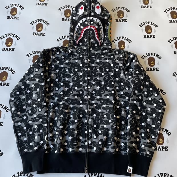 XL 베이프 도트 샤크 후드집업