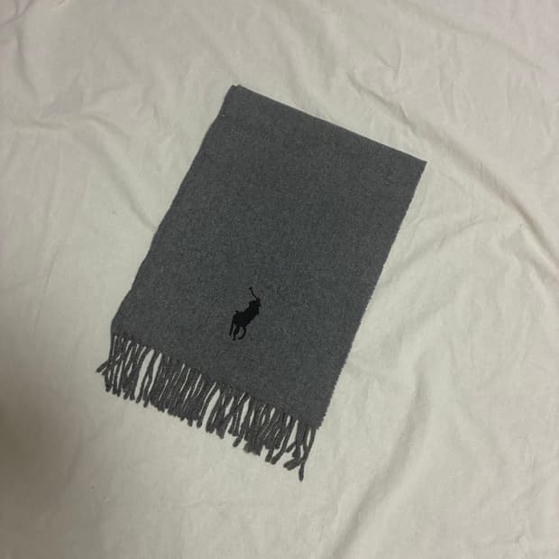 폴로 빅포니 그레이 머플러