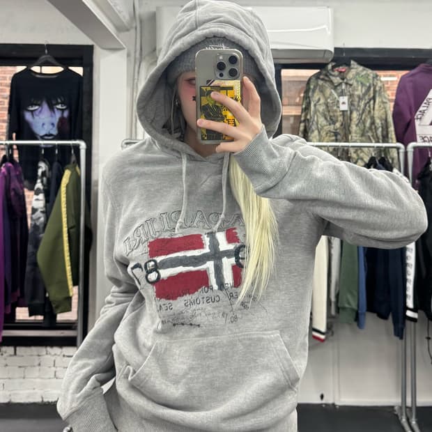 나파피리 빅로고 후드티