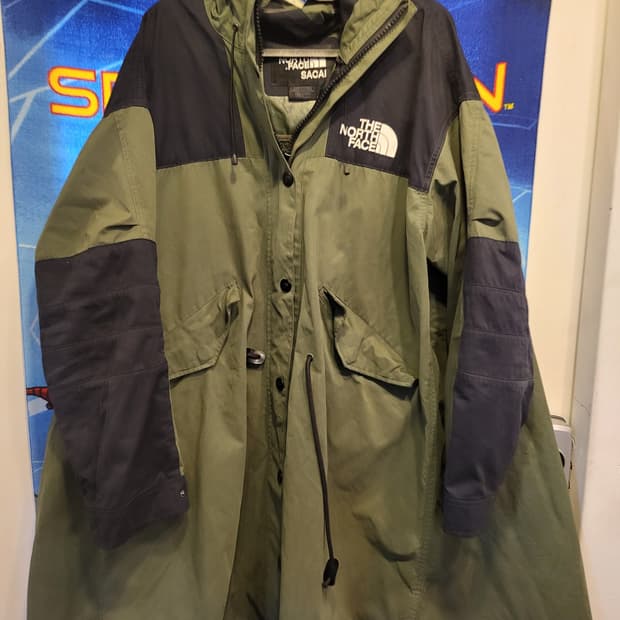 노스페이스 X 사카이 그린 블랙 야상 자켓L,