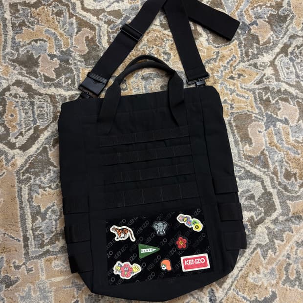 [겐조] 니고 정글 나일론 토트백 (추가 패치 5종 세트 포함)