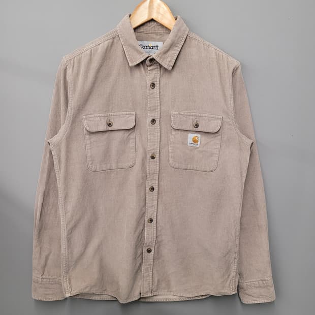 Carhartt 칼하트 코듀로이 셔츠 자켓 베이지