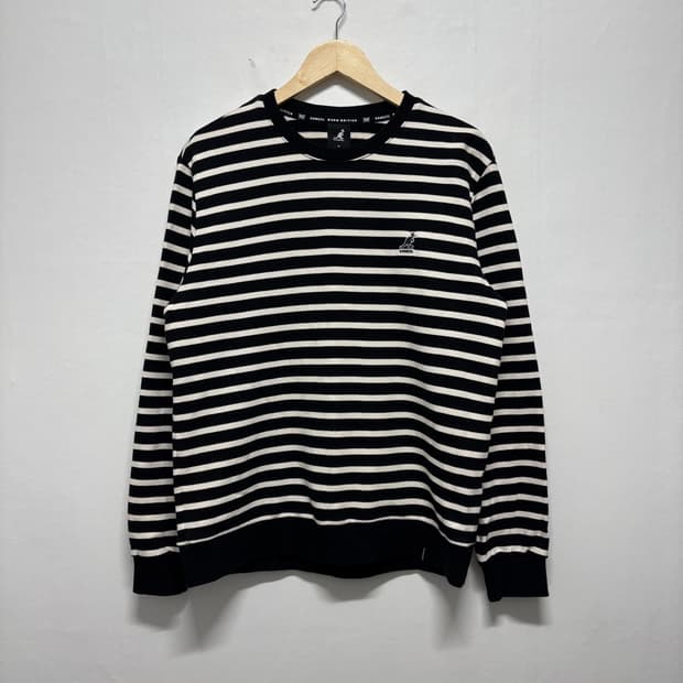 캉골 스트라이프 맨투맨