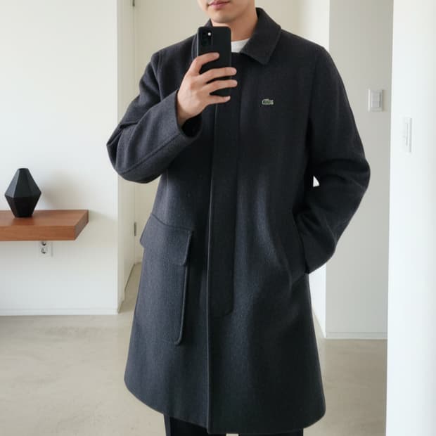 [M]<라코스테 라이브>다크그레이 코트