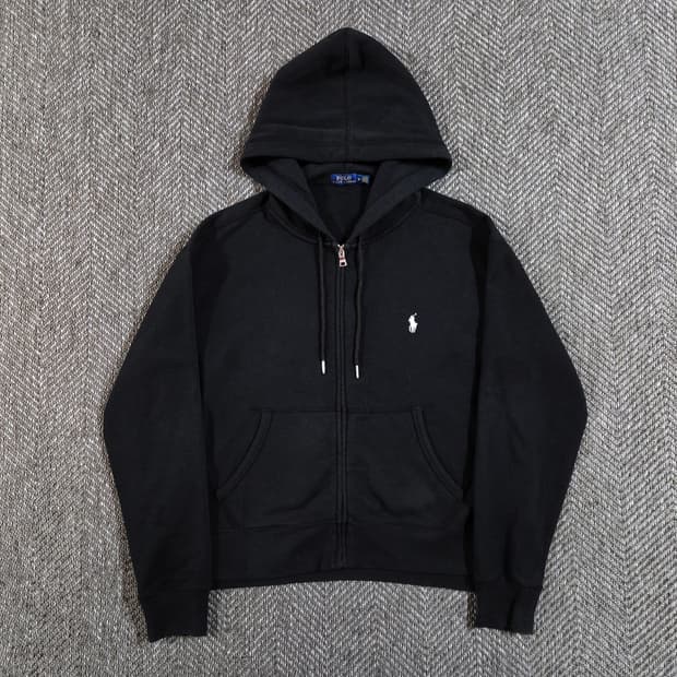 폴로 랄프로렌 블랙 풀집업 후드집업
