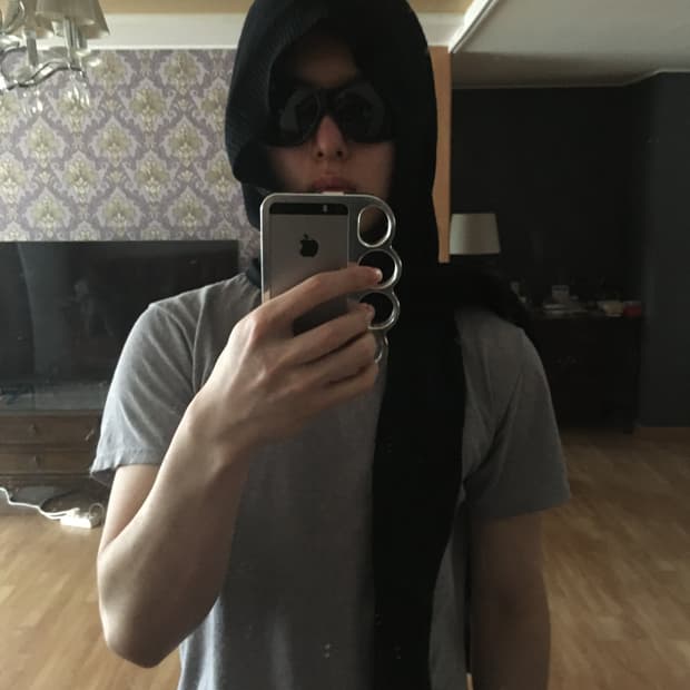 [OS] 빈티지 니트 후드 스카프