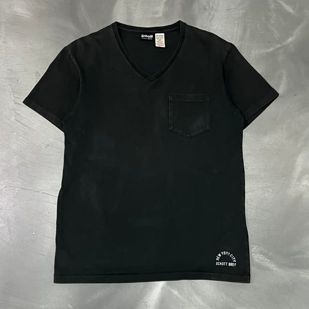 USA Schott 브이넥 포켓 반팔티 y16653
