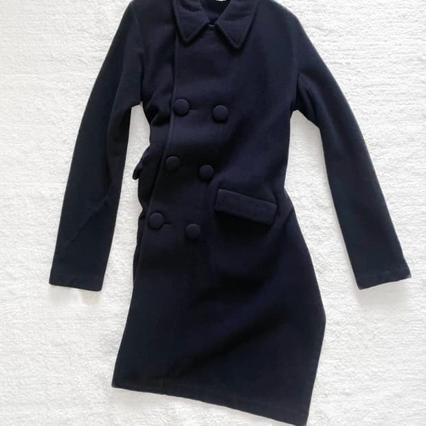 꼼데가르송 언발 버튼 울코트