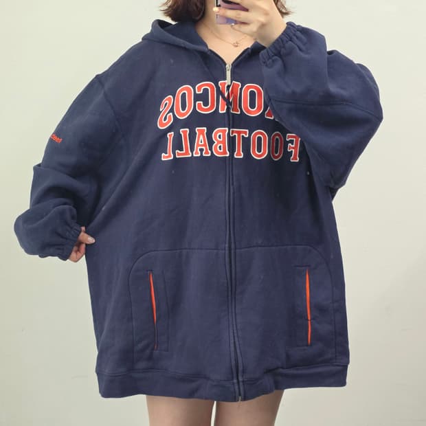 [프립]2XL/리복 x NFL 덴버 브롱코스 올드스쿨 오버핏 후드 집업