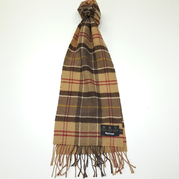 MX486 바버 90s 영국판 울캐시미어 클래식타탄 머플러 목도리
