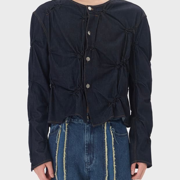 Ponder.er 폰더럴 플릭 데님 셔츠 블루