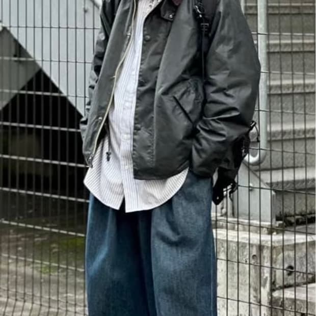 앵글런 스톤 빈티지 데님 벌룬 팬츠