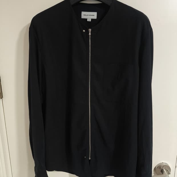 105 솔리드옴므 레이온 혼방 집업