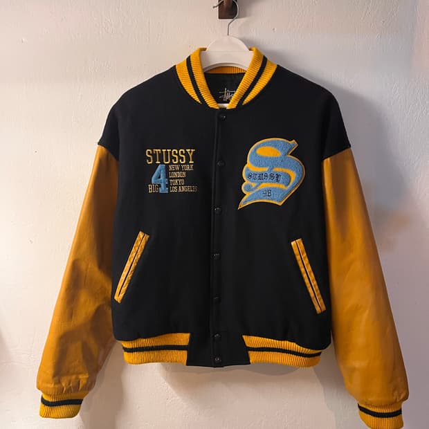 90s Stussy Big4 varsity Jacket 스투시