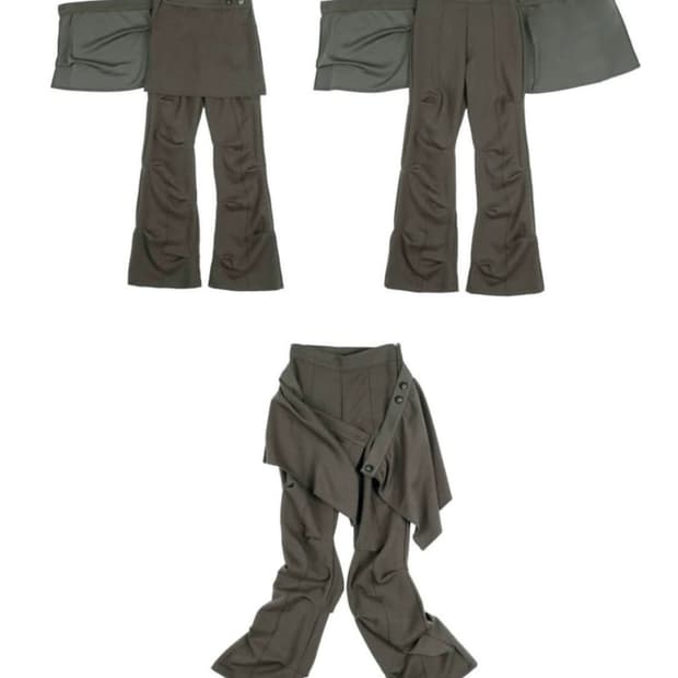 오호스 랩오버 핀턱 팬츠 치마바지