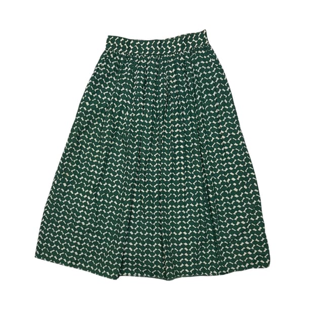 COS 코스 그린 패턴 스커트 38