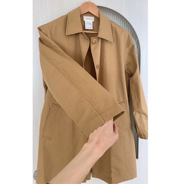 싱글오버 베이지 트렌치코트 (여성)