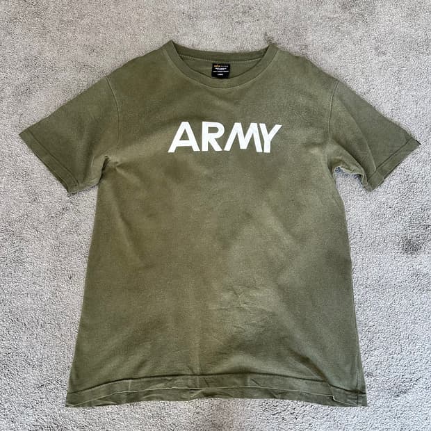 알파인더스트리 빈티지 ARMY 반팔티L