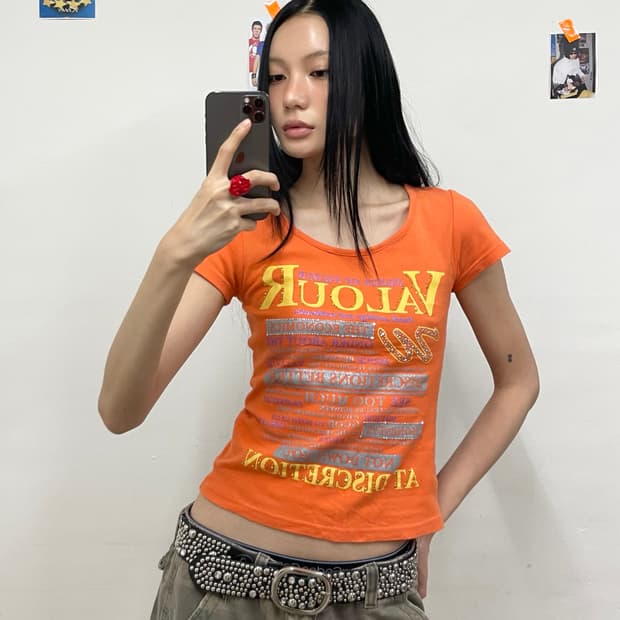 Heart Lace Orange T-shirt