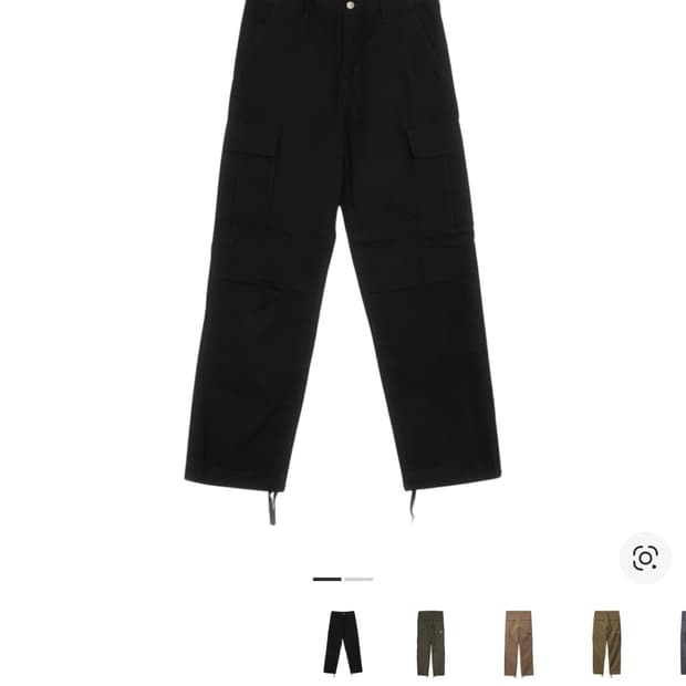 칼하트 WIP 콜룸비아 립스탑 레귤러 카고 팬츠 블랙 판매합니다