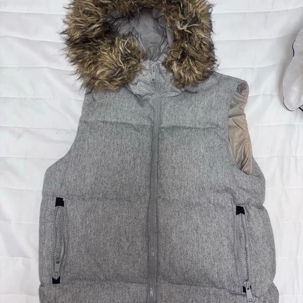 갭 후드 조끼패딩