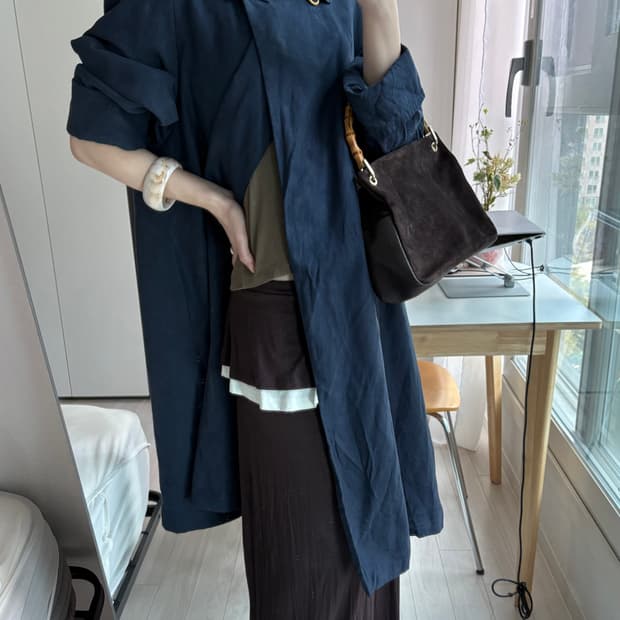 Matte Texture Long Coat