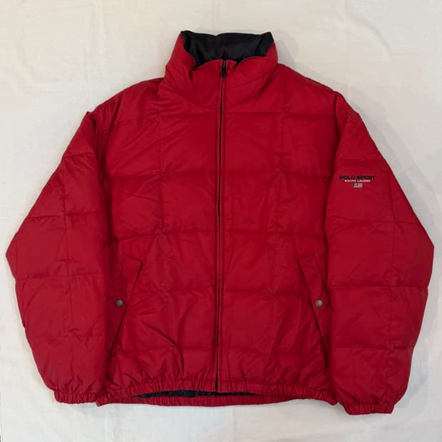 90s 폴로스포츠 빈티지 구스다운 패딩 레드