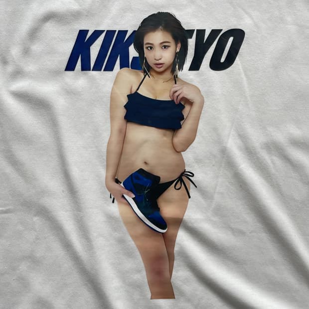 일본 그라비아 배우 Ayaka Sayama 부트 에로 프린팅 반팔 티셔츠