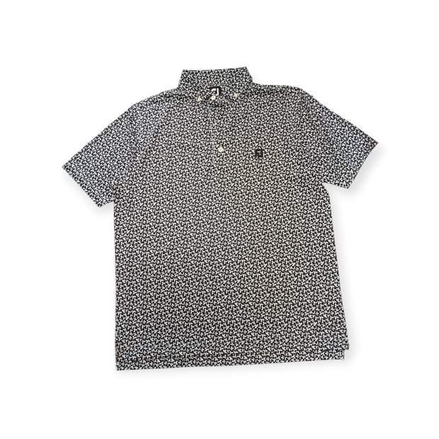 풋조이 플라워 패턴 반팔 셔츠