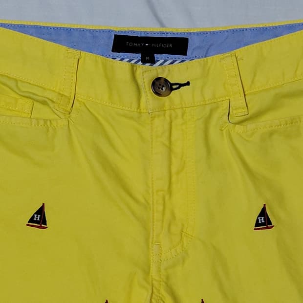 타미힐피거 요트 자수 크롭 팬츠 (옐로우/M)