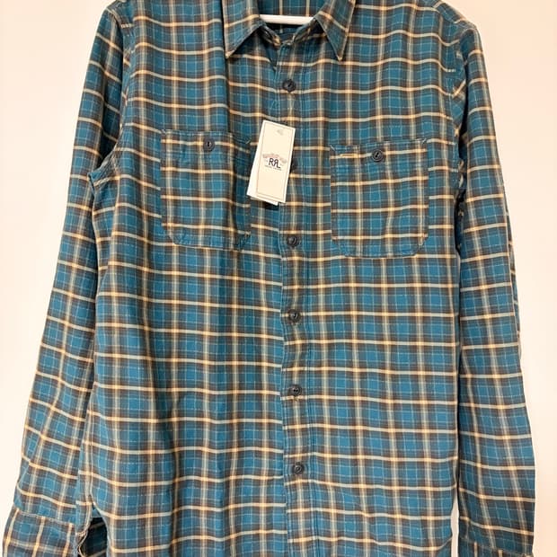 RRL 더블알엘 플래드 트윌 카메론 워크 셔츠 M