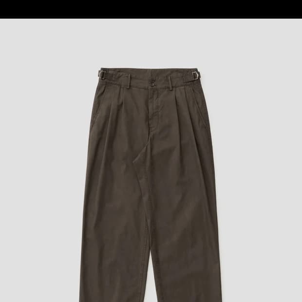24ss 어나더오피스  산티아고 가먼트 팬츠 마일드 브라운 2
