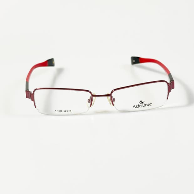 ALDO BRUE 반무테 스퀘어 메탈 프레임 빈티지 안경