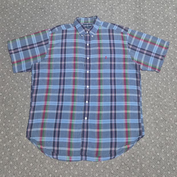 [L]폴로 박스핏 블레이크 체크 -508