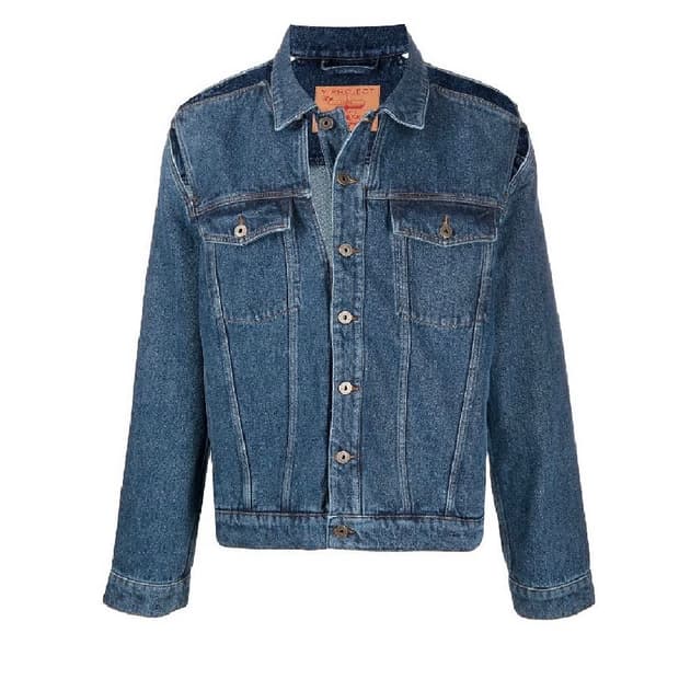 와이프로젝트 컷 아웃 데님 자켓