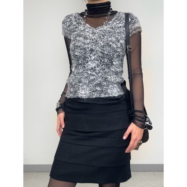 빈티지 그레이 니트