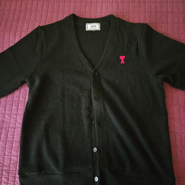 아미 블랙 가디건