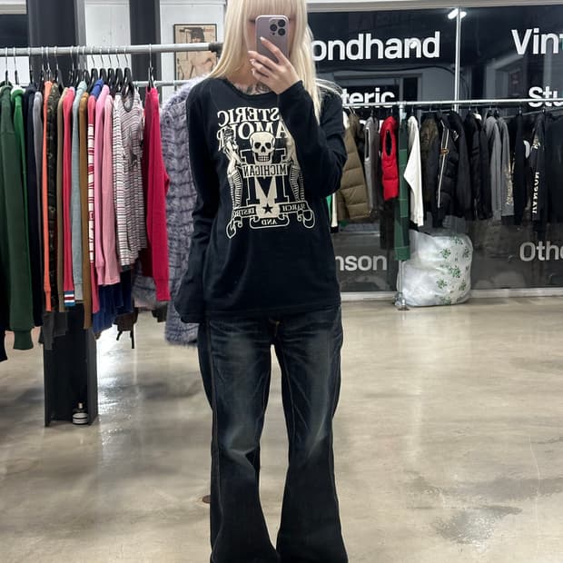 히스테릭 글래머 스컬 긴팔 롱슬리브 