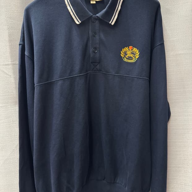 버버리 크레스트 로고자수 럭비 롱슬리브 XL(XL)