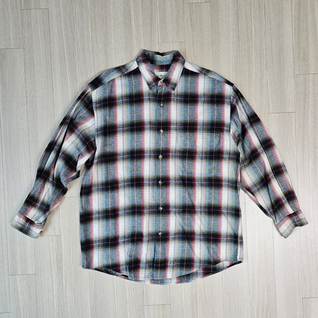 L~XL) 에디바우어 빈티지 체크 셔츠 가을~겨울용 100 105