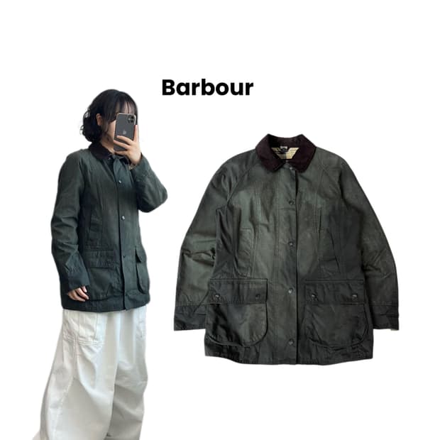 바버 비데일 세이지 왁스 자켓 